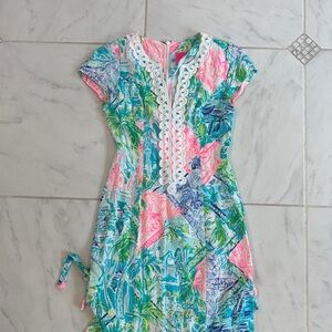 Lilly Pulitzer Vibrant Mini Dress with Lace Detail